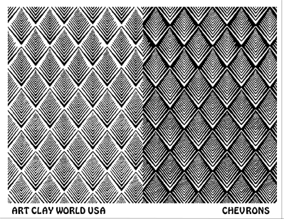 Chevrons Low Relief Texture Plate 5.5x4.25