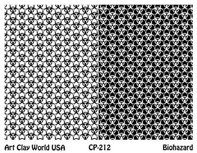 Biohazard Low Relief Texture Plate 5.5" x 4.25"