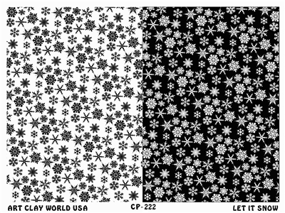 Let It Snow Low Relief Texture Plate 5.5" x 4.25"