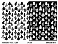 Spruce It Up Low Relief Texture Plate 5.5" x 4.25"