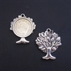 Silver Tree 20mm Bezel - 1pc