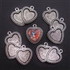 Silver Heart 25mm Bezel - 1pc