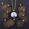 Antique Brass Medium Round 25mm Bezel - 5pc