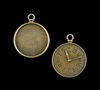 Antique Brass Watch Face 25mm Bezel 5pc