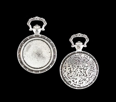 Silver Pocket Watch 20mm Bezel 5pc