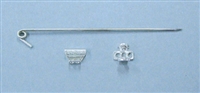 Pure Silver Brooch Finding 55mm - 1pcs
