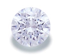 White Round Cut CZ- 5pc. 4mm