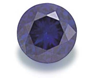 Dark Blue Round Cut CZ 3mm