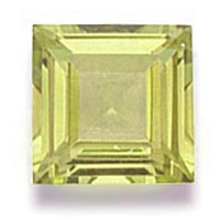 Yellow Square Cut CZ- 5pcs. 3mm