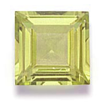 Yellow Square Cut CZ- 5pcs. 3mm