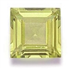 Yellow Square Cut CZ- 5pcs. 5mm