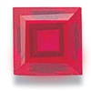 Ruby Square Cut CZ (5pc.) 5mm