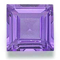 Purple Square Cut CZ 3mm
