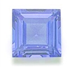 Light Blue Square Cut CZ- 5 pcs. 4mm