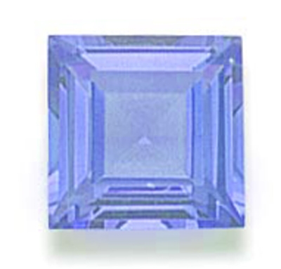 Light Blue Square Cut CZ- 5 pcs. 4mm