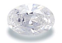 White Oval Cut CZ (6x4mm)