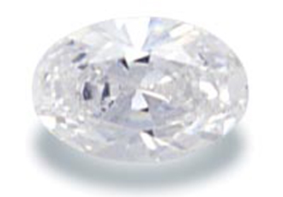 White Oval Cut CZ (6x4mm)