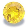 Yellow Round Cut CZ- 5pcs. 2mm