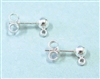 Sterling Silver Ball Post Pierce w/ring and earnut
