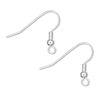 Silver Plated 19mm Ball.coil Earwires, 10pr