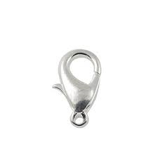 Silver Plated Lobster Clasp 15x9mm, 10pc