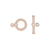 Copper Textured 10mm Toggles - 2pc