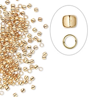 Gold Plated 2mm Crimp Beads 50pc
