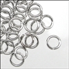 Rhodium 3mmID 20 Gauge Jump Rings, 50pcs