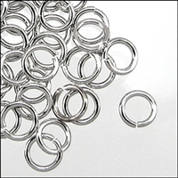 Rhodium 3mmID 20 Gauge Jump Rings, 50pcs