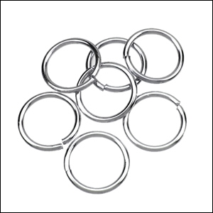 Rhodium 4mmID Jump Rings, 18 gauge, 50pc