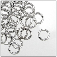 Rhodium Plated Jump Rings, 3mm ID, 20 gauge 50pc