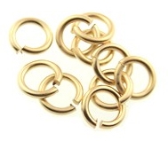 Matte Gold 8mm ID Jump Ring 50pc
