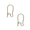 Antique Gold Plated Brass, 18mm Kidney Ear Wire, 21gg, 5pr