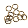 Antique Brass 6mm ID jump ring 50pc