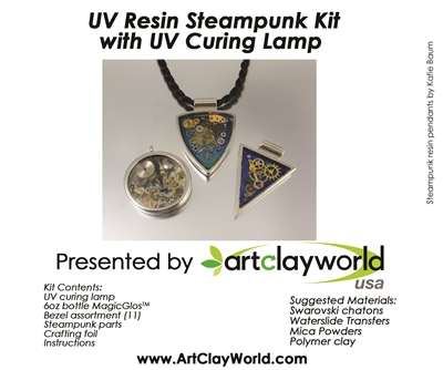 Steampunk UV Resin Pendant Kit w/ LAMP