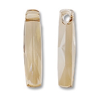 Swarovski 20mm Faceted Column - Crystal Gold, 2pc.