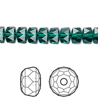 Swarovski Rondelle Bead Emerald 4x2.5mm, 48pc