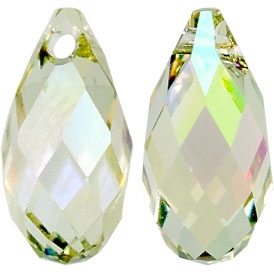 Swarovski Crystal Lumin Green 13x6.5 Briolette, 12pc