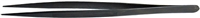 6.5" Black Matte Fine Point Economy Tweezers