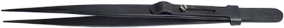 6.5" Black Matte Medium Point Locking Tweezers