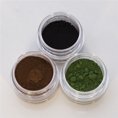 Colored Pigment Refill Kit - Set of 3: Black, Brown, Dark Green