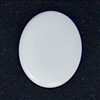 Oval Porcelain Cabochon - 8mm x 10mm - glazed on front only