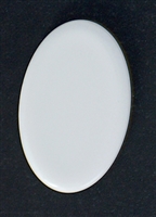 Oval Porcelain Cabochon - 19mm x 30mm - glazed on front only
