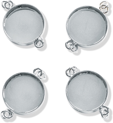 Lisa Pavelka Round Links Bezels - Silver Color