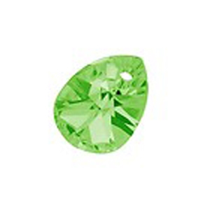 Swarovski Crystal 12mm Mini Pear - Peridot, 24pc.