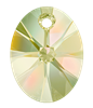 Swarovski 12mm Crystal Lumin Green Oval Pendant 24pc