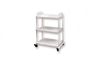 3-Shelf Trolley with Wood Shelves