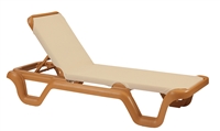 Marina Sling Chaise on Teakwood Frame