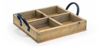Asheville Series - 6.75" Square Rustic Wood Holder