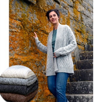 CLEARANCE: LS608 Lattice Cable Cardigan